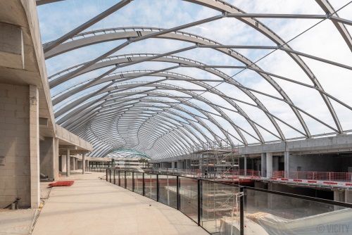 Prises de vue du chantier d'un centre commercial