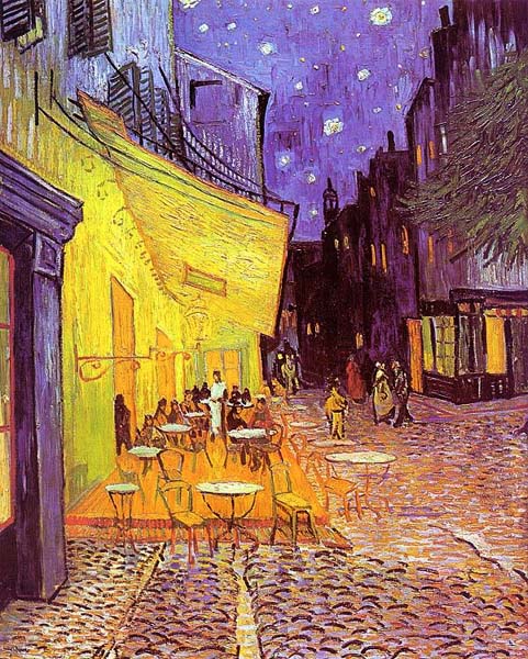 Nuances Nocturnes: Réinventer la ‘Terrasse de café le soir’ de Van Gogh